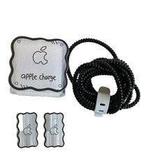 Apple Bkack Protector de Cable y Cargador