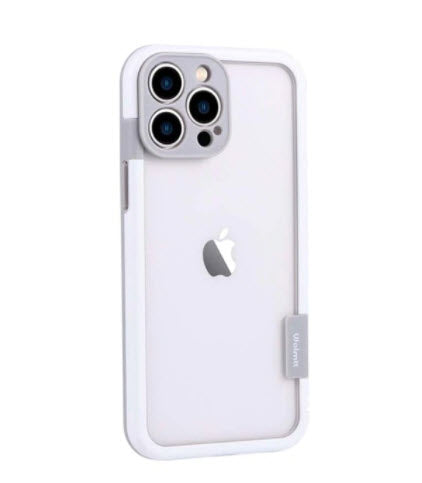 White Carcasa Bumper Wolmtt (Solo Borde) iPhone 13 Pro Max