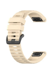 Silicona / 22mm / Beige Correa para Garmin Fenix 7X