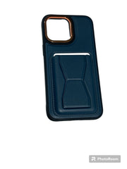 BLUE GOLD / iPhone 14 pro max Carcasa Leather Wallet