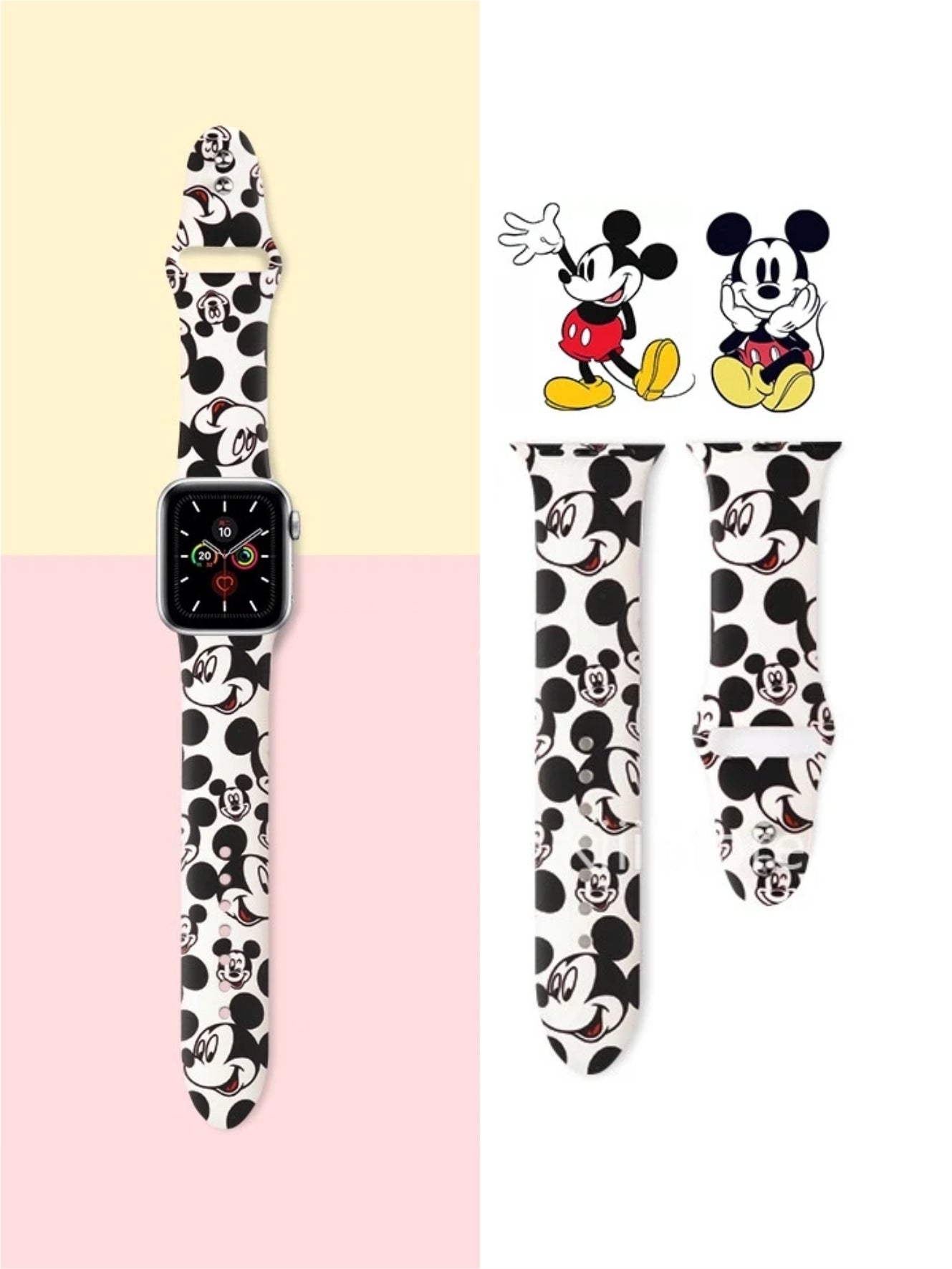 Correas Silicon Mickey y Minnie