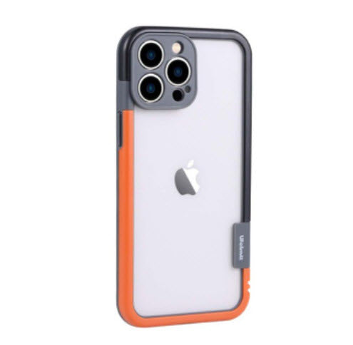 Orange-Black Carcasa Bumper Wolmtt (Solo Borde) iPhone 13 Pro Max