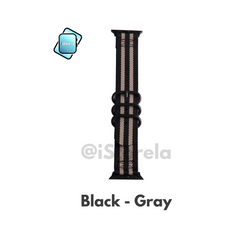 38-40-41mm / 008 Black Gray Correa Nylon elemental Premium