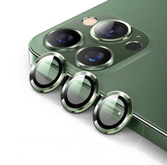 11 pro/11 pro max/12 pro (3 piezas) / Dark Green 012 Cubre camara metalizado para iPhone
