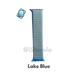 38-40-41mm / 014 Lake blue Correa Nylon Broche de Velcro