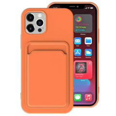 Orange Carcasa Silicon Card iPhone 12 Pro Max