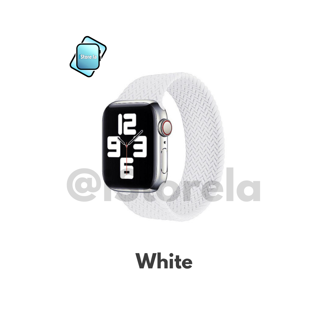 38-40-41mm Talla S / White Correa Silicon Text Loop