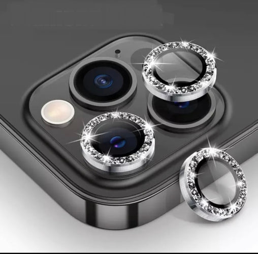 11/12 mini/12 (2 piezas) / 201 Black Cubre camara Diamonds para iPhone