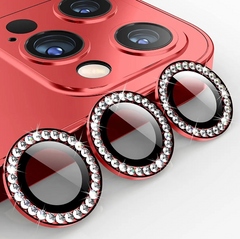 11/12 mini/12 (2 piezas) / 204 Red Cubre camara Diamonds para iPhone