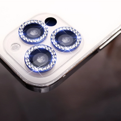 11/12 mini/12 (2 piezas) / 208 ice blue Cubre camara Diamonds para iPhone