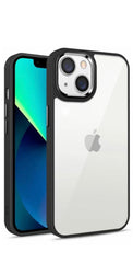 iPhone 14 Pro Max / Black Carcasa Transparente con Camara Metálica