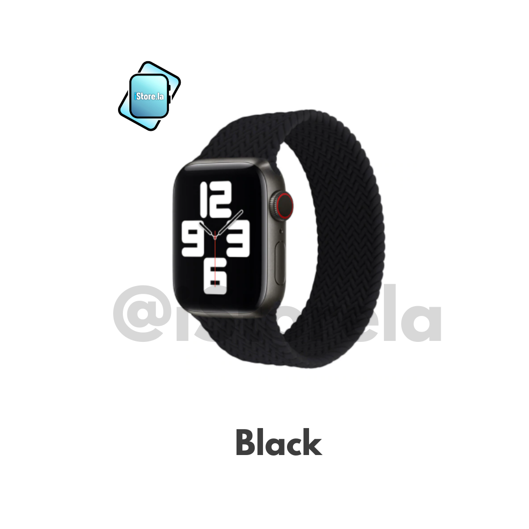 38-40-41mm Talla S / Black Correa Silicon Text Loop