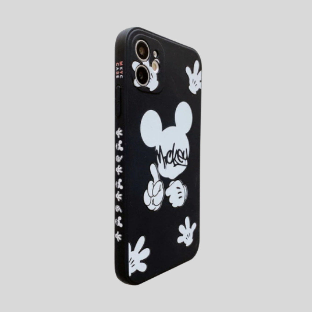 Mickey Hands Black Carcasa Mickey and Friends iPhone 12 Normal