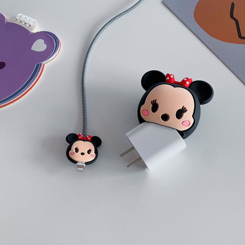 Minnie Pack Premium de protector para Cargador y Cable