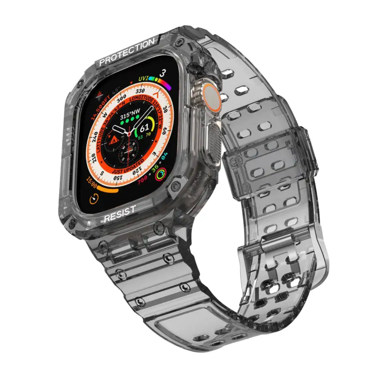 49mm / Clear Black Correa Silicon Ultra Full Cover