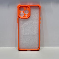 Orange Carcasa Transparente con Borde iPhone 13 Pro Max