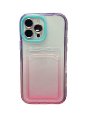 iPhone 7/8 / Purple-Pink Carcasa Wallet Clear para iPhone