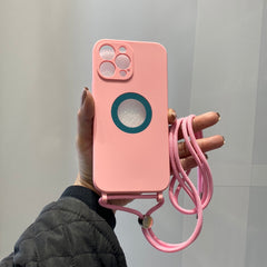 Pink Carcasa Traveler con Cuerda iPhone 13 Pro Max