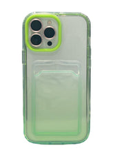 iPhone 7/8 / Green Carcasa Wallet Clear para iPhone