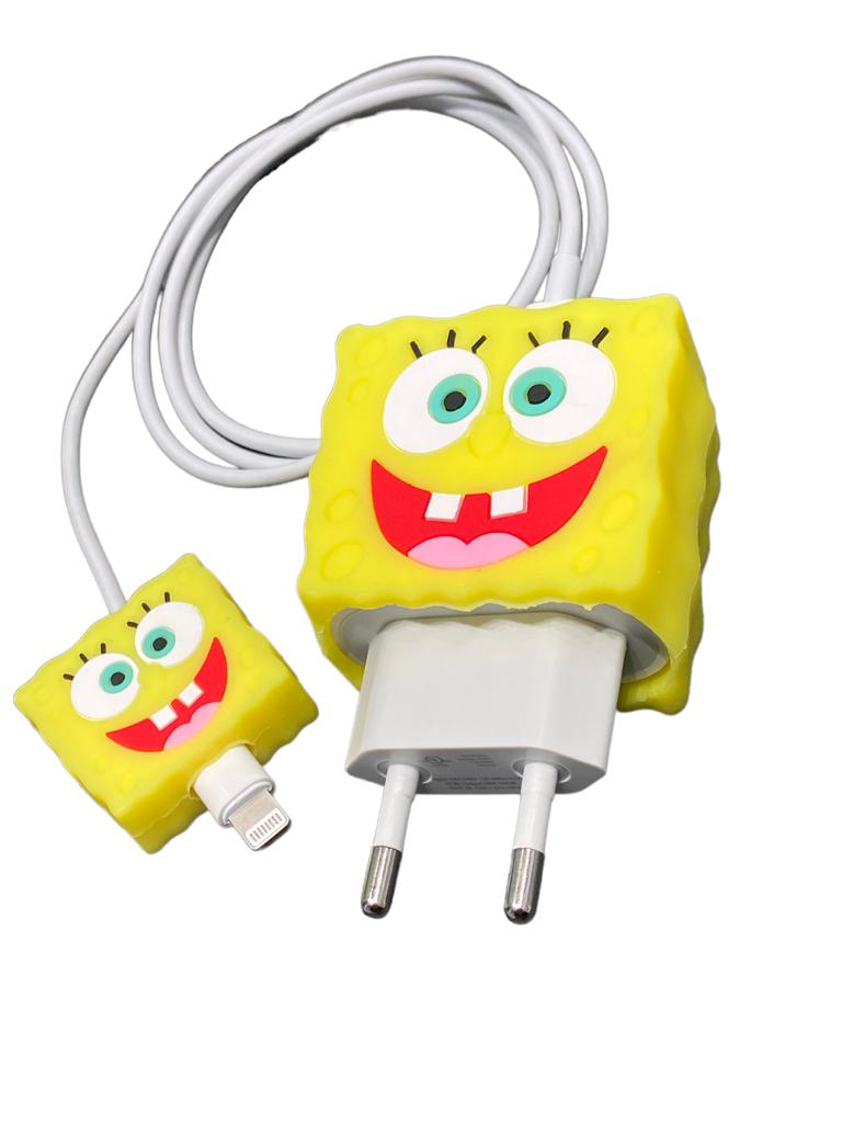 Sponge Bob Pack Premium de protector para Cargador y Cable