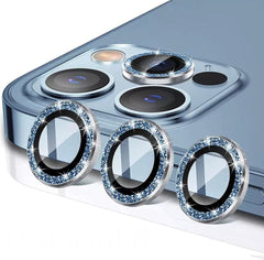 11/12 mini/12 (2 piezas) / 308 Blue Cubre camara Glitter para iPhone